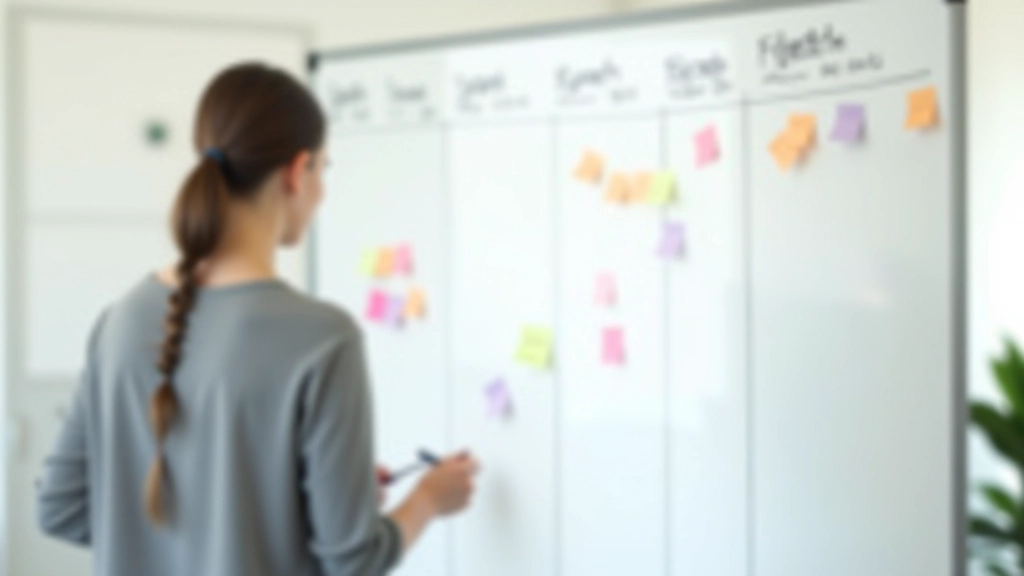 Project timeline with color-coded micro-deadlines and accountability checkpoints